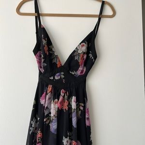 Yumi Kim cutout long dress - black floral print size S